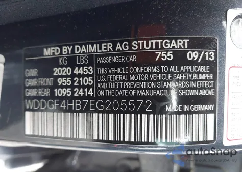 2014 Mercedes-Benz C 250 Luxury/Sport из США, поврежденный, VIN WDDGF4HB7EG205572